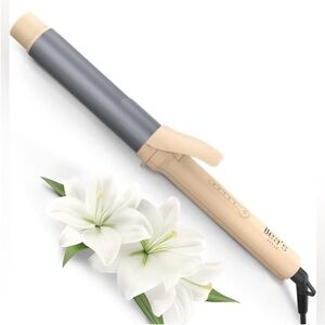 Ilea’s Style Peach Ceramic Large 1.25 Inch Barrel Curling Wand